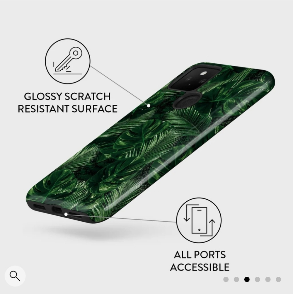 Burga Tropical Leaf Phone Case - Green and Yellow - Picture 5 of 7